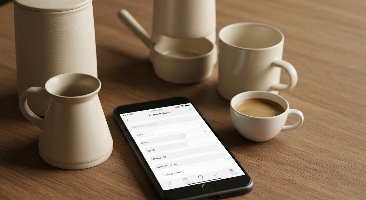 記録アプリ Coffee Palette に今日の一杯を残す画面